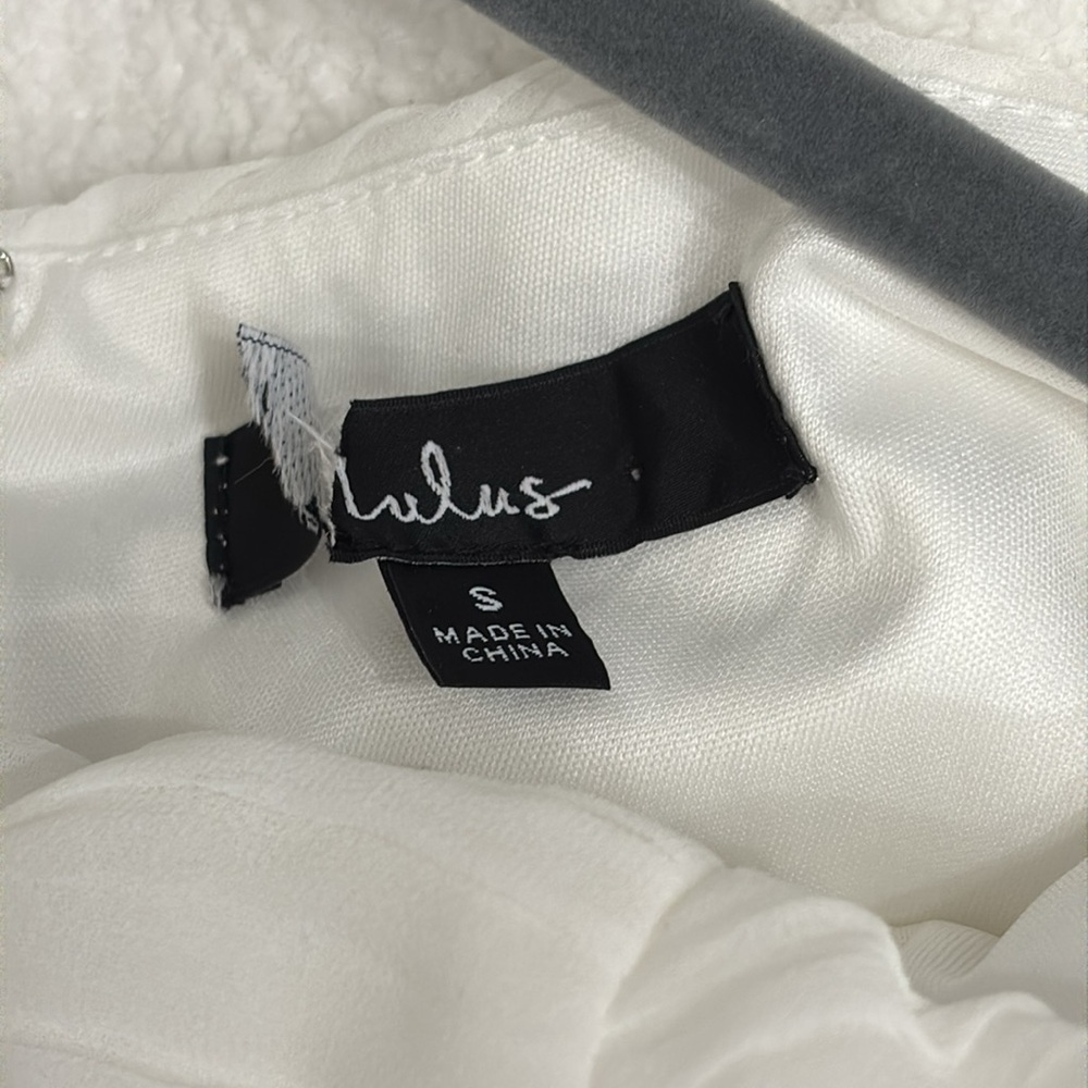 NWOT Lulus Wondrous Muse White Pleated One-Shoulder Plisse Midi Dress - Picture 10 of 10